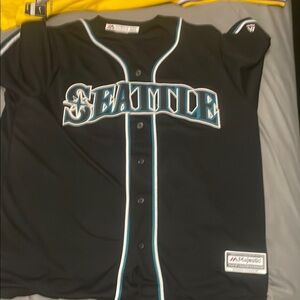 Majestic Black Seattle Mariners Jersey